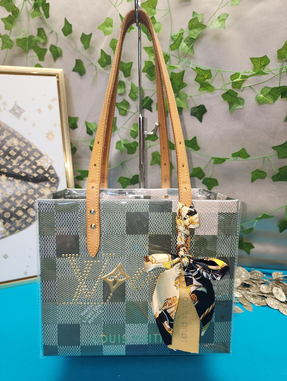 Authentic Louis Vuitton Limited Edition Shopping Bag & Straps In PVC Bag